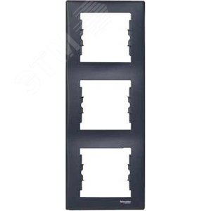 Sedna Рамка 3 поста вертикальная графит (SDN5801370) 4