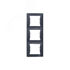 Sedna Рамка 3 поста вертикальная графит (SDN5801370) 5