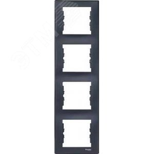 Sedna Рамка 4 поста вертикальная графит (SDN5802070) 4