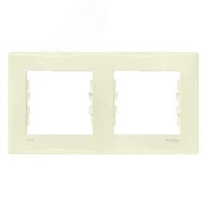 Sedna Рамка 2 поста бежевая IP44 (SDN5810347) 2