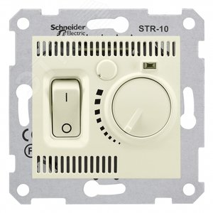 Sedna Бежевый Термостат комнатный 10А | SDN6000147 | Schneider Electric - фото 2