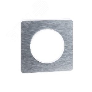 ODACE Рамка 1 пост глянцевая алюминий (S52P802J) 4