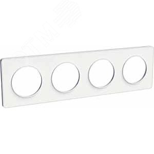 ODACE Рамка 4 поста белая - фото 4