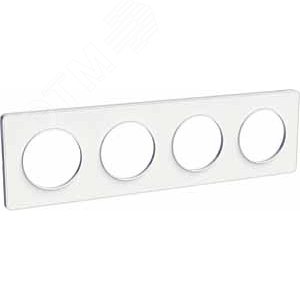 ODACE Рамка 4 поста белая - фото 3