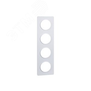 ODACE Рамка 4 поста белая - фото 5