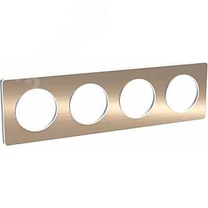 ODACE Рамка 4 поста полированная бронза (S52P808L) - фото 3