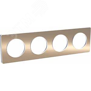ODACE Рамка 4 поста полированная бронза (S52P808L) - фото 2