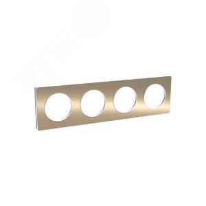 ODACE Рамка 4 поста полированная бронза (S52P808L) - фото 5