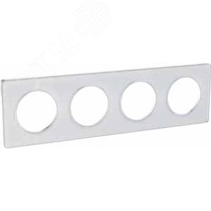 ODACE Рамка 4 поста прозрачный белый (S52P808R) 3