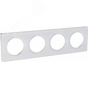 ODACE Рамка 4 поста прозрачный белый (S52P808R) 2