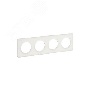 ODACE Рамка 4 поста прозрачный белый (S52P808R) 4