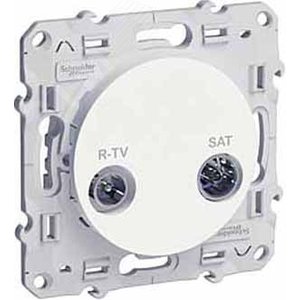 ODACE Розетка телевизионная R-TV/SAT белая (S52R454) - фото 3