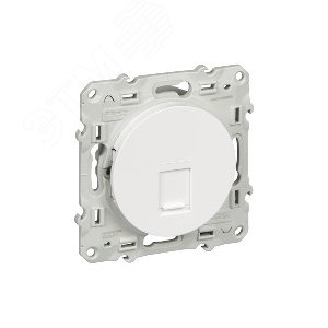 Odace Белый Розетка компьютерная RJ45 кат.5Е UTP infraplus | S52R471 | Schneider Electric - фото 6