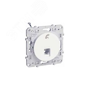 ODACE Розетка телефонная RJ12 6 контактов белая (S52R497) - фото 4