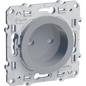 ODACE Розетка со шторками алюминий 2