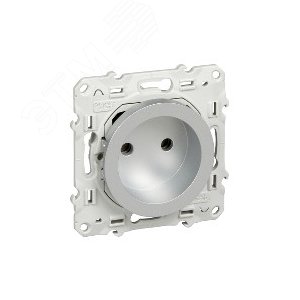 ODACE Розетка со шторками алюминий 7