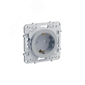 Odace Алюминий Розетка с/з со шторками | S53R037 | Schneider Electric - фото 6