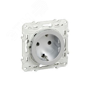 Odace Алюминий Розетка с/з со шторками | S53R037 | Schneider Electric - фото 7