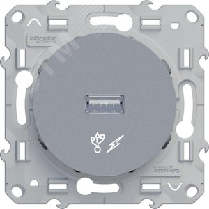 Odace Алюминий Розетка USB | S53R408 | Schneider Electric - фото 2