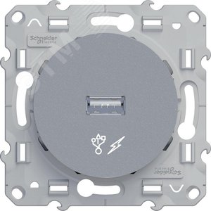 Odace Алюминий Розетка USB | S53R408 | Schneider Electric - фото 4