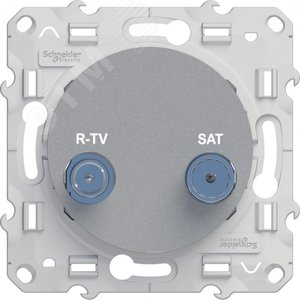 ODACE Розетка телевизионная R-TV/SAT алюминий - фото 2