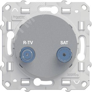 ODACE Розетка телевизионная R-TV/SAT оконечная алюминий - фото 5