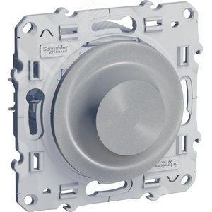 Odace Алюминий Светорегулятор поворотный 40-600Вт | S53R511 | Schneider Electric - фото 2