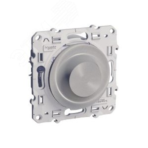 Odace Алюминий Светорегулятор поворотный 40-600Вт | S53R511 | Schneider Electric - фото 8