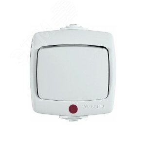 РОНДО О/У Белый Переключатель 1-клавишный с подсветкой 10А, IP44 | VA610-129B-BI | Schneider Electric - фото 6
