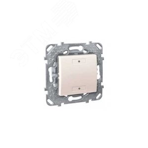 Выключатель двухкнопочный с индикатором LED бежевый 5