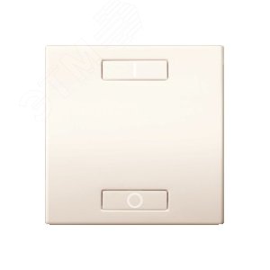 Выключатель двухкнопочный с индикатором LED бежевый 7