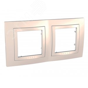 UNICA Рамка 2 поста бежевая (MGU2.004.25)