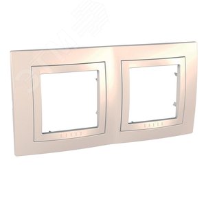 UNICA Рамка 2 поста бежевая (MGU2.004.25) 3