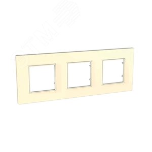 Unica-Quadro рамка х 3 бежевый - фото 4