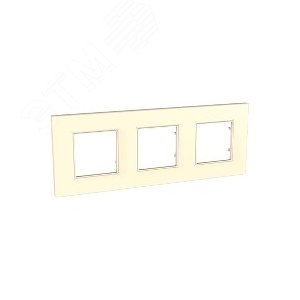 Unica-Quadro рамка х 3 бежевый - фото 5