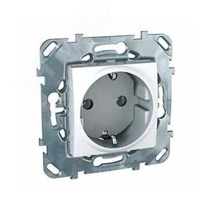 UNICA Розетка в рамку с заземлением белая (MGU5.036.18ZD) 3