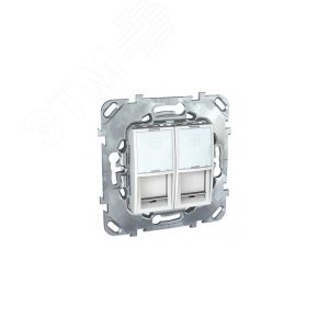 Unica Белый Розетка комп(RJ45) 2-ая кат.5е с полем для надписи | MGU5.2020.18ZD | Schneider Electric - фото 4