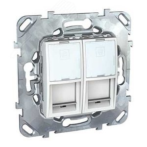 Unica Белый Розетка комп(RJ45) 2-ая кат.5е с полем для надписи | MGU5.2020.18ZD | Schneider Electric - фото 3
