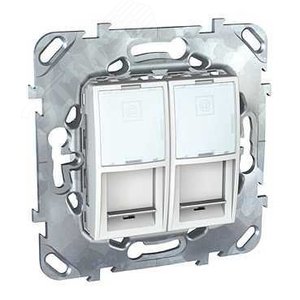 Unica Белый Розетка комп(RJ45) 2-ая кат.5е с полем для надписи | MGU5.2020.18ZD | Schneider Electric - фото 5
