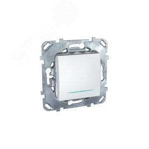 Unica Белый Выключатель 1-клавишный кнопочный с подсветкой | MGU5.206.18NZD | Schneider Electric - фото 5