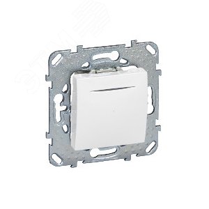 Unica Белый Выключатель 1-клавишный кнопочный с подсветкой | MGU5.206.18NZD | Schneider Electric - фото 6