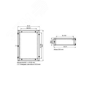 УКОРОЧ. ПРОЗРАЧНАЯ ПЕР. ДВЕРЬ 600x800 | NSYMPD68T | Schneider Electric 9