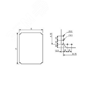 Плата монтажная для навесных шкафов 500х400мм (полиэстер) 7