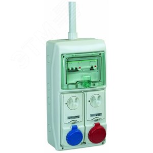 Щит KAEDRA IP65 8 модулей + 2 отверстия розетка 63А - фото 5