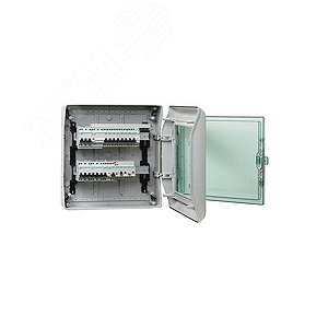 Щит распределительный навесной ЩРн-П-36 (2х18) IP65 пластиковый прозрачная дверь белый Kaedra 11