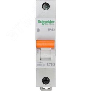 Выключатель автоматический однополюсный ВА63 10А C 4,5кА | 11202 | Schneider Electric 4