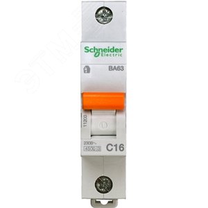 Выключатель автоматический  однополюсный ВА63 16А C 4,5кА | 11203 | Schneider Electric 4