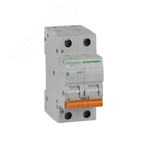 Выключатель автоматический двухполюсный 63А 1п+N С ВА63 4.5кА (11219) 5