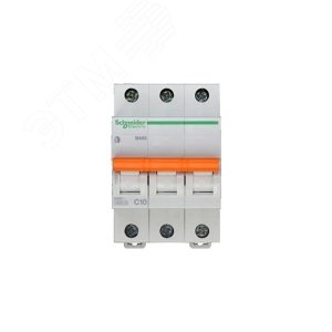 Выключатель автоматический трехполюсный ВА63 10А C 4,5кА | 11222 | Schneider Electric 6