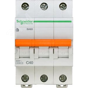 Выключатель автоматический трехполюсный ВА63 40А C 4,5кА | 11227 | Schneider Electric 5